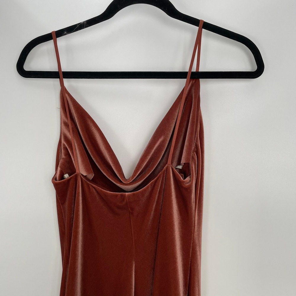 Jenny Yoo Collection Women Copper Velvet Cowl Neck Slip New Years Gown Dress 8 - Picture 5 of 10